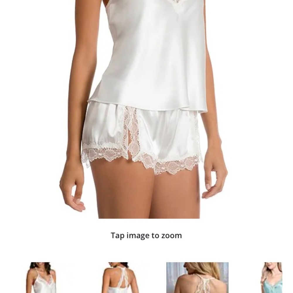 In Bloom by Jonquil satin and bridal lace sleepwear set size small NWT